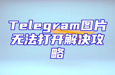 Telegram图片无法打开解决攻略