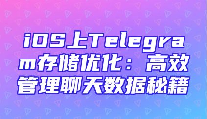 iOS上Telegram存储优化：高效管理聊天数据秘籍