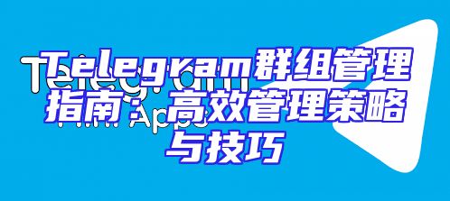 Telegram群组管理指南：高效管理策略与技巧