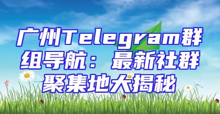 广州Telegram群组导航：最新社群聚集地大揭秘
