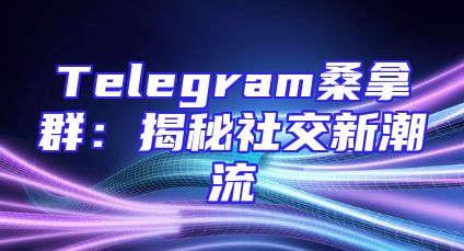 Telegram桑拿群：揭秘社交新潮流